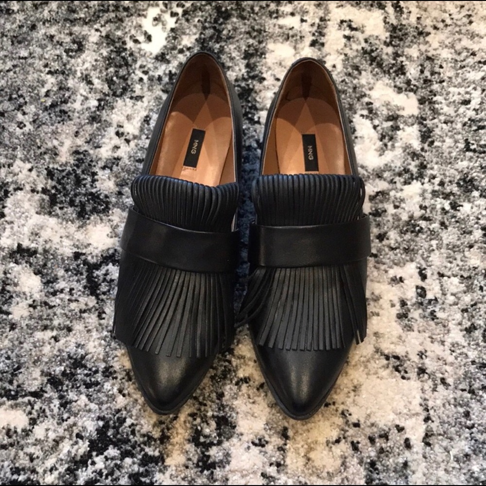Mango Fringe Loafers